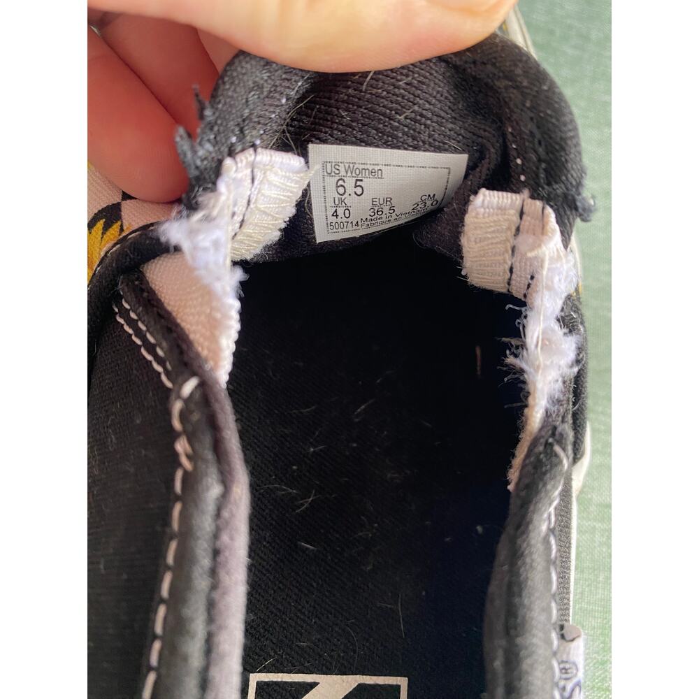 Vans Sunflower & Black/White Checkerboard Slip-Ons - Size 6.5 - Picture 6 of 10